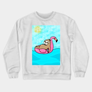 Flamingo and Sloth Crewneck Sweatshirt